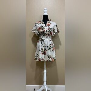 J for Justify Floral Mini Dress - White and Red